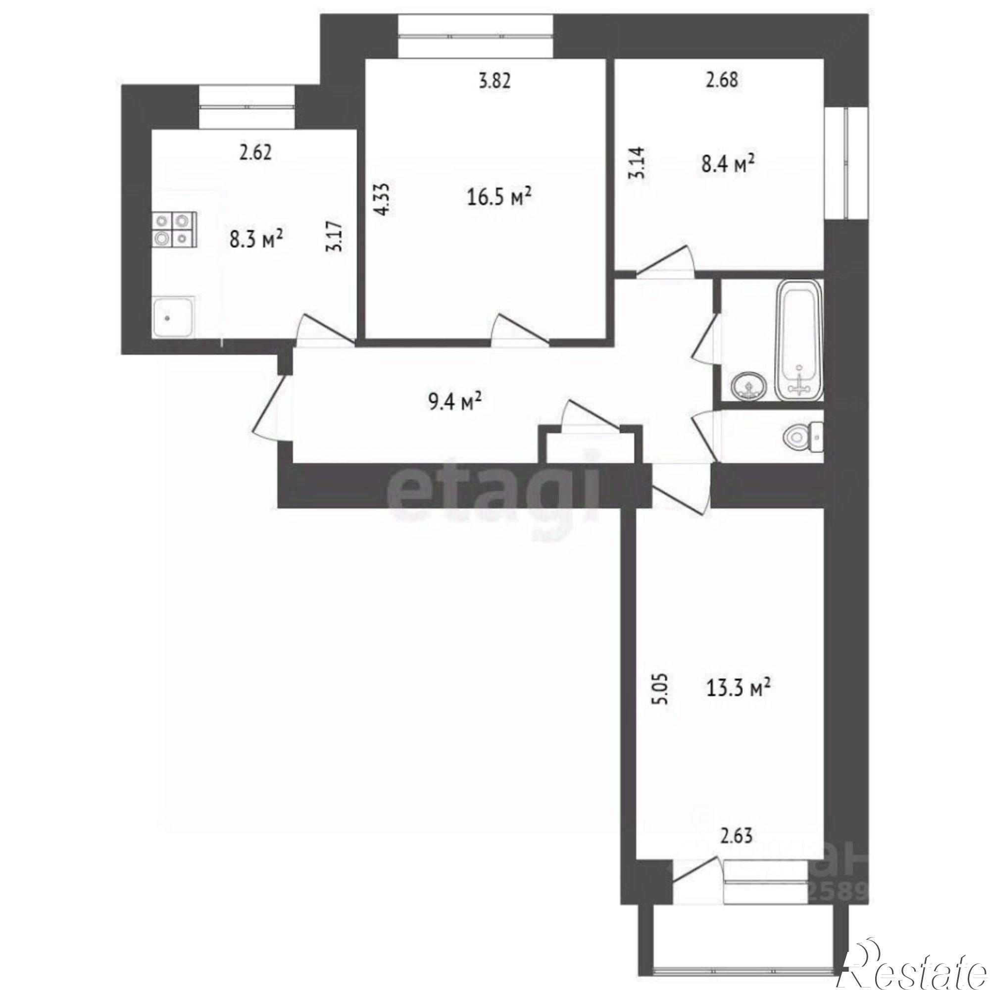 Купить квартиру за 6 200 000 рублей на городской округ Вологда