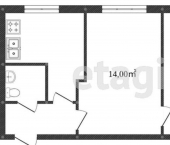 2-комн, 38кв м, этаж 3/3 улица Добролюбова, 29А
