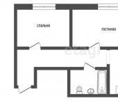 2-комн, 51кв м, этаж 2/5 улица Энгельса, 60