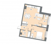 1-комн, 55кв м, этаж 8/15 ул Возрождения, 74