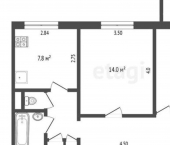 2-комн, 52кв м, этаж 5/5 улица Возрождения, 72