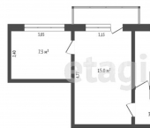 2-комн, 36кв м, этаж 4/5 ул Карла Маркса, 76
