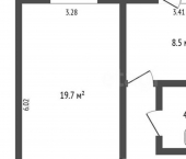 1-комн, 40кв м, этаж 1/11 ул Дальняя, 20г