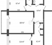 3-комн, 69кв м, этаж 6/9 Старое шоссе, 2Б